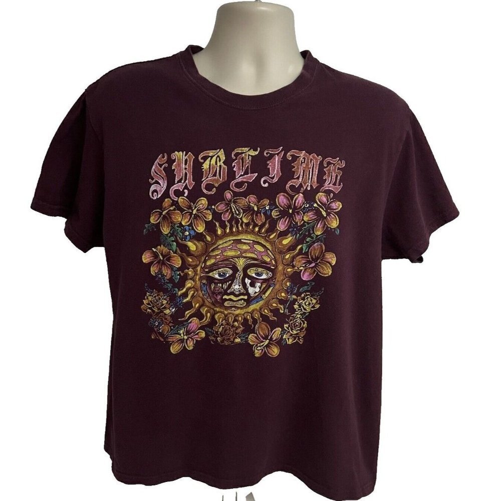 Sublime Long Beach Mens Rock Band Music Sun Graphic T-Shirt Large Cotton Stretch